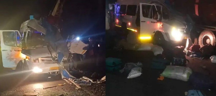 Madhya Pradesh Road Accident: Four Dead, 17 Injured as Pilgrims’ Traveler Collides with Tanker in Mhow 5 Madhya Pradesh Road Accident