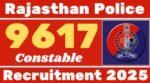 Rajasthan Police Bharti 2025: Over 9,000 Constable Vacancies, Applications Start from April 28