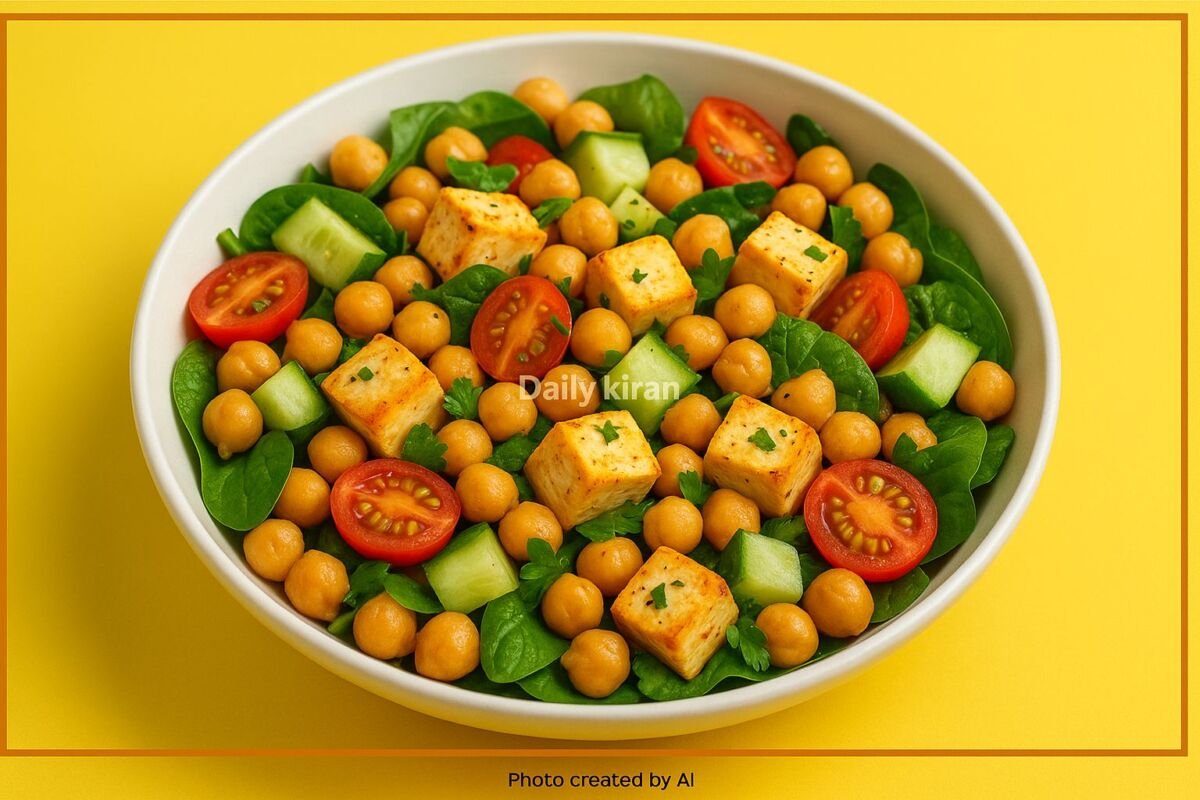 High-Protein Chickpea Paneer Salad