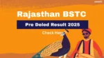 Rajasthan BSTC Pre D.El.Ed Result 2025 Declared at 5 PM: Check Now on predeledraj2025.in
