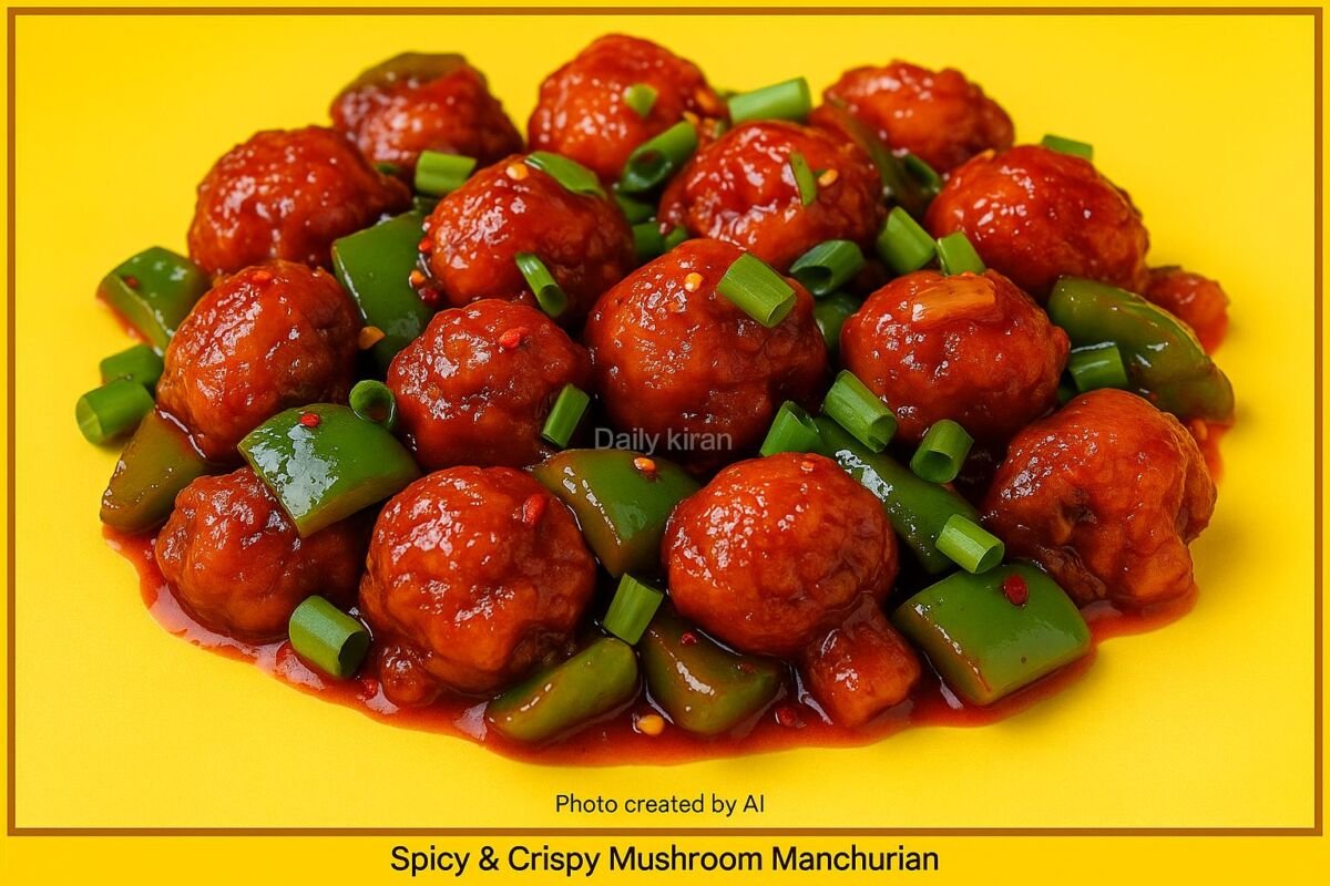 Spicy & Crispy Mushroom Manchurian