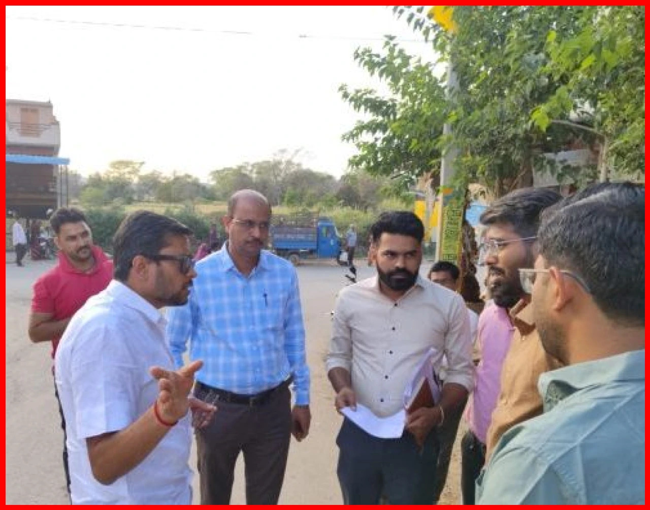 Collector Inspects Road Repair Works in Badgaon Sub-District