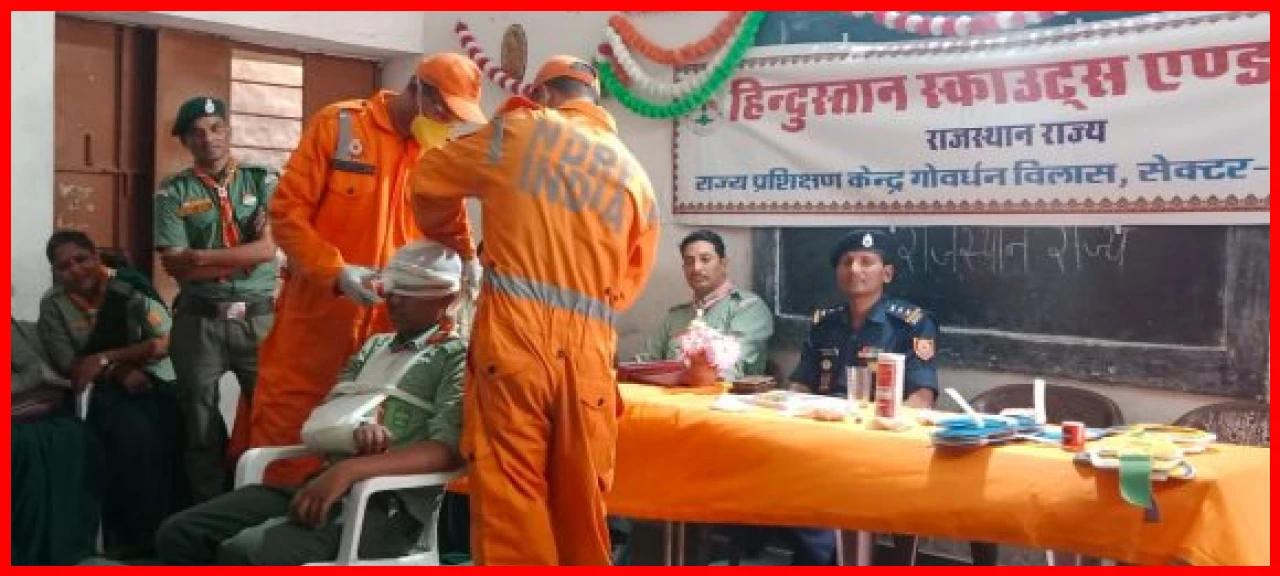 Disaster Management Training Camp for Scouts and Guides in Udaipur