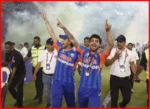 Ishaan and Abhishek Celebrate Historic T20 World Cup Victory with Team Spirit