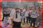 Karni Sena Protests Against UGC Bill Outside BJP MPs Residence