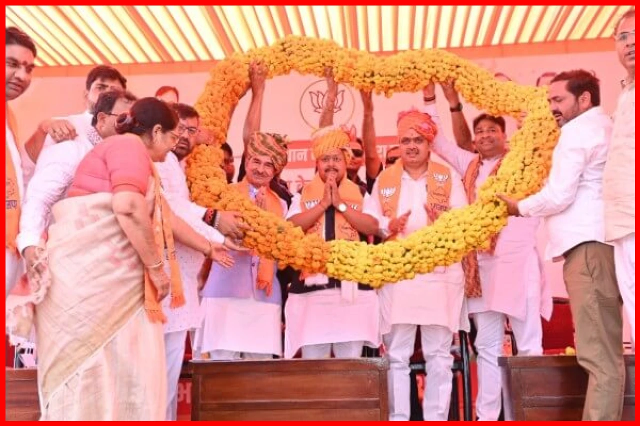 Grand Welcome for BJP President Nitin Naveen in Jaipur Ahead of West Bengal Elections