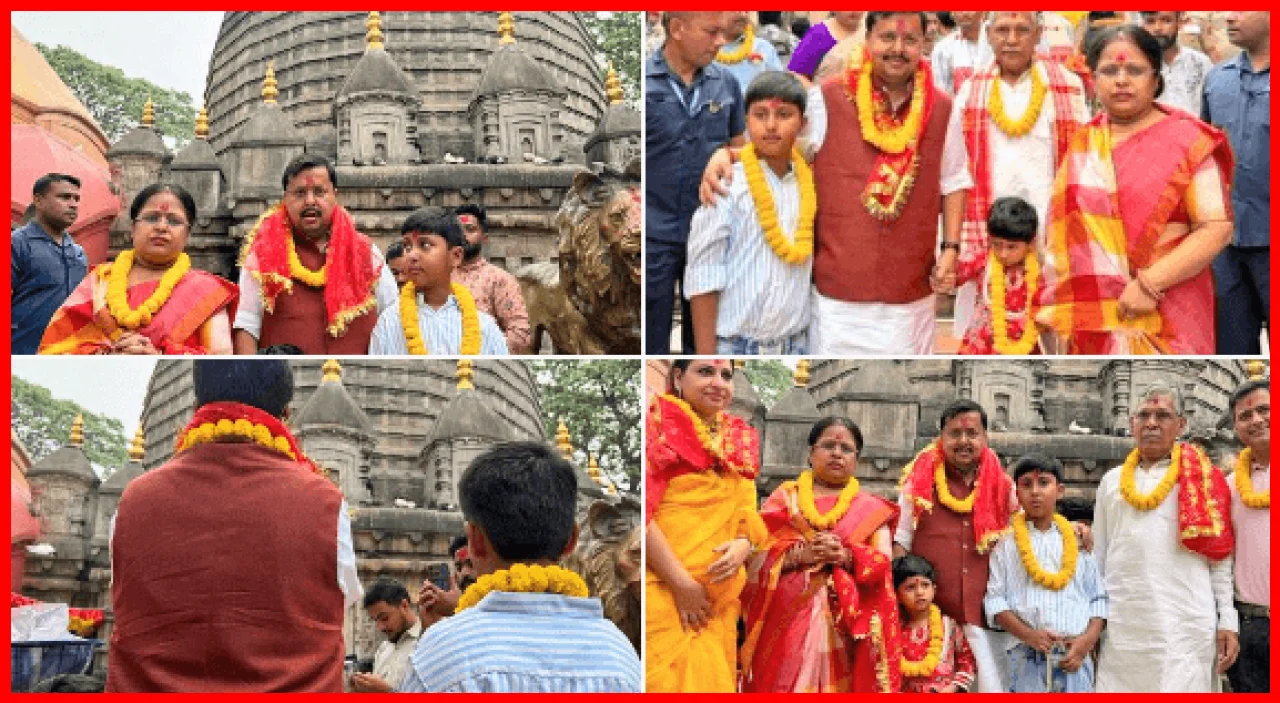 BJP President Nitin Naveen Visits Kamakhya Temple in Guwahati