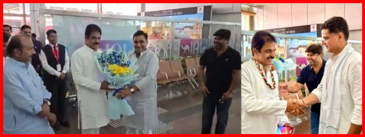 KC Venugopal Arrives in Jaipur for Training Camp in Pushkar
