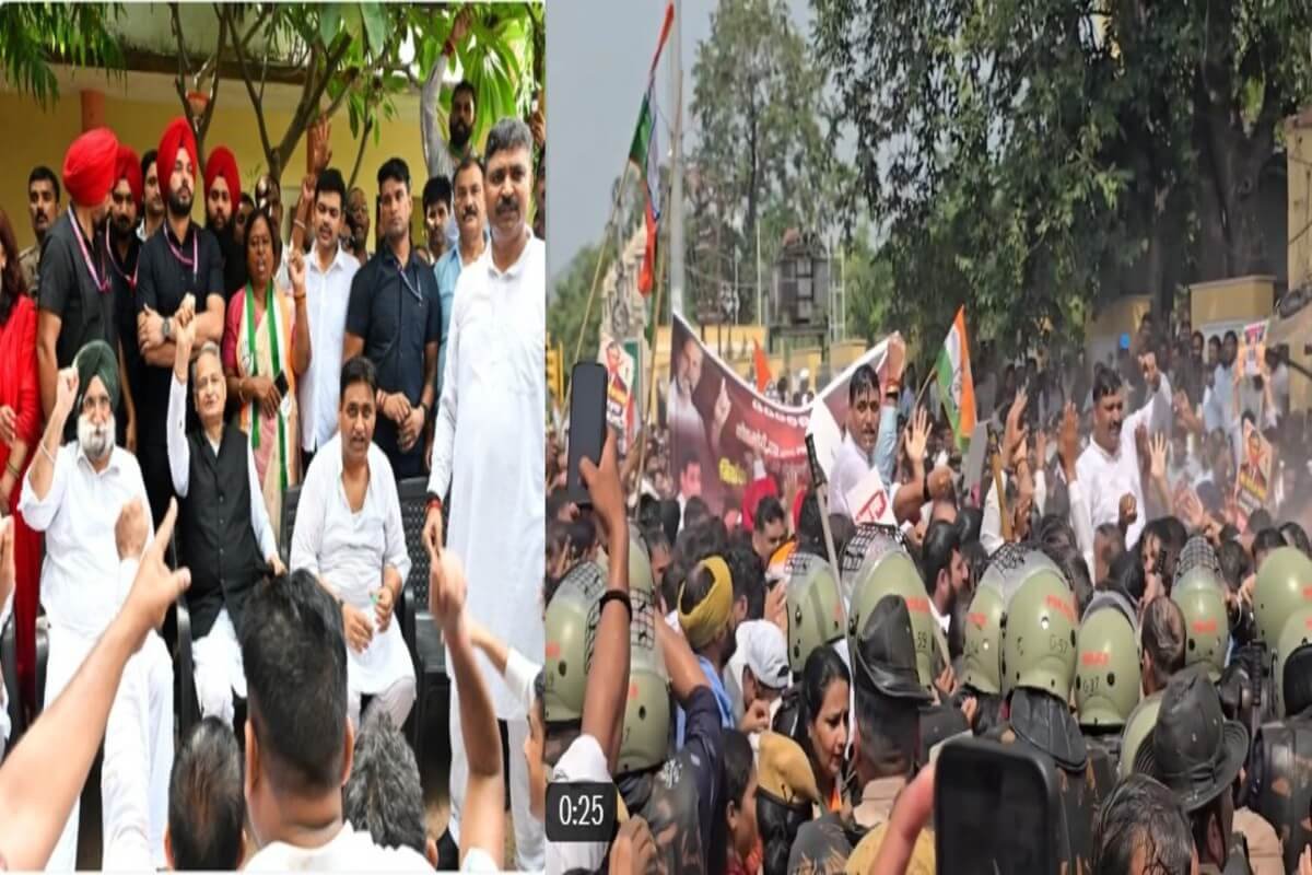 Congress Protests Alleged Vote Theft in Jaipur, Leaders Detained After Clash with Police