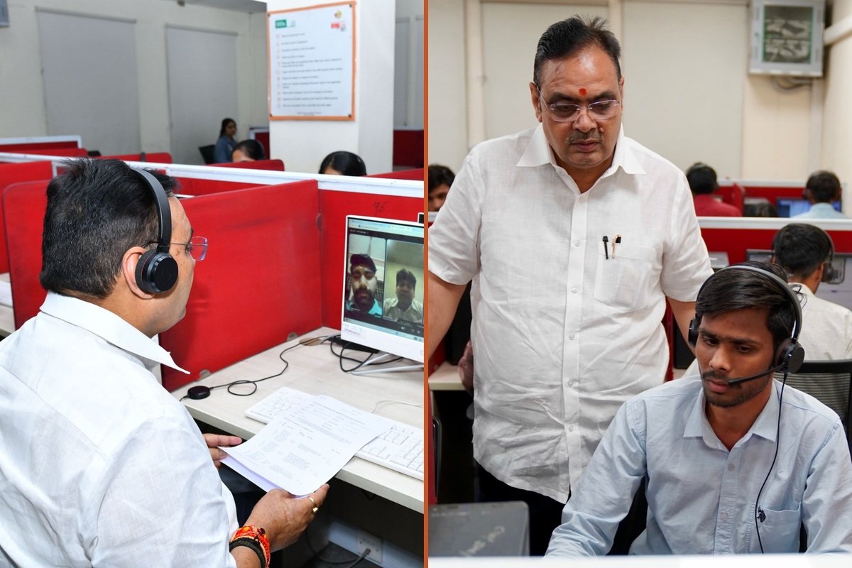 Chief Minister Bhajanlal Sharma Conducts Surprise Inspection of Helpline Center