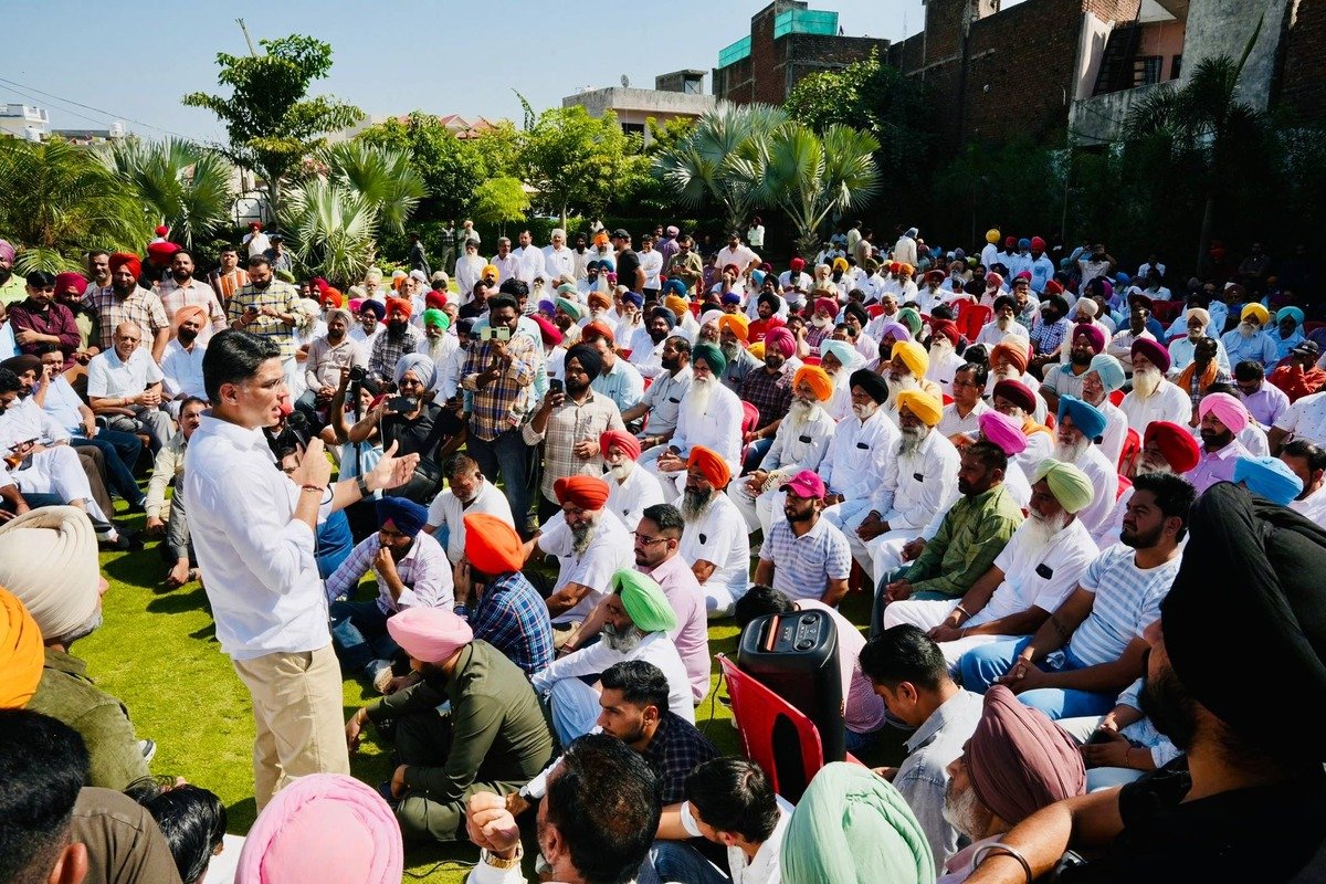 Sachin Pilot Criticizes AAPs Governance in Punjab During Meeting with Congress Workers